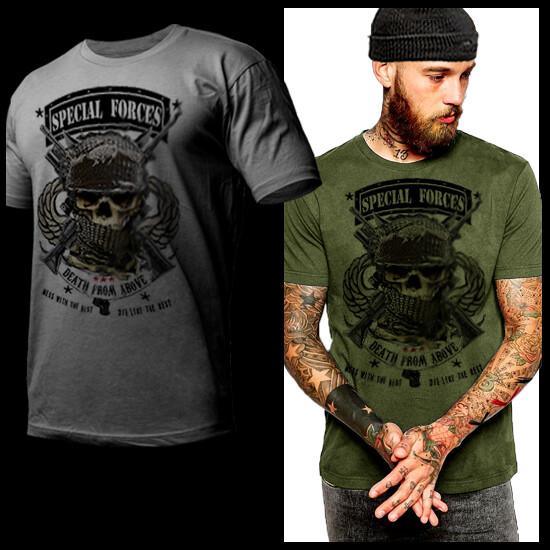 Армейский Спецназ Воздушно-десантные Войска Ветеран Боевых Действий Военная Футболка Унисекс XL