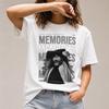 Memories Graphic T Shirt, Vintage Monochrome Photo Tee, Retro Streetwear Shirt