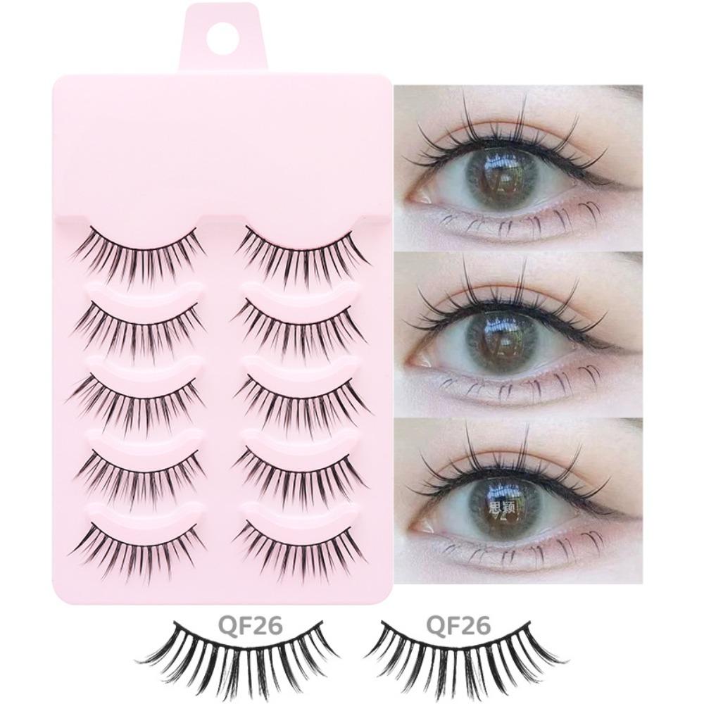 5 Pairs Faux Mink Lashes Multiple Styles 3D False Eyelashes Popular Manga Lashes  Wome