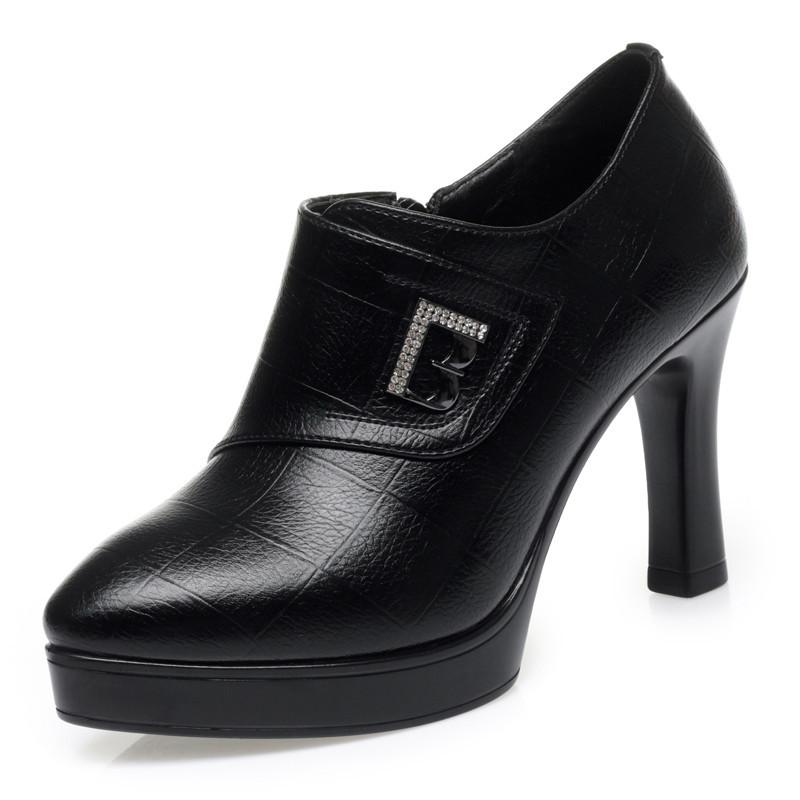 Fashion 7.5cm 9cm Heel Deep Mouth Women's Platform Pumps Women Shoes 2024 Fall Winter High Heels Shoes Ladies Office Party Shoes