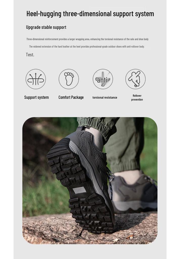 Stylish Non-slip Breathable Hiking Shoes - Men's & Women's Outdoor Anti-collision Footwear