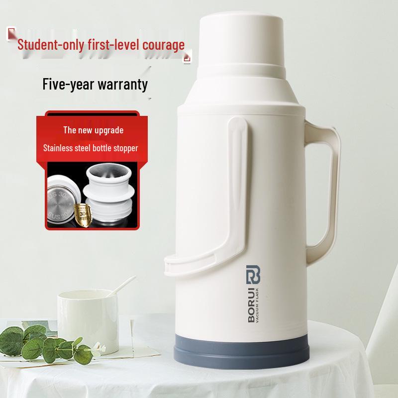 Large Capacity Insulated Water Bottle for Students and Dormitories with Retro Plastic Shell