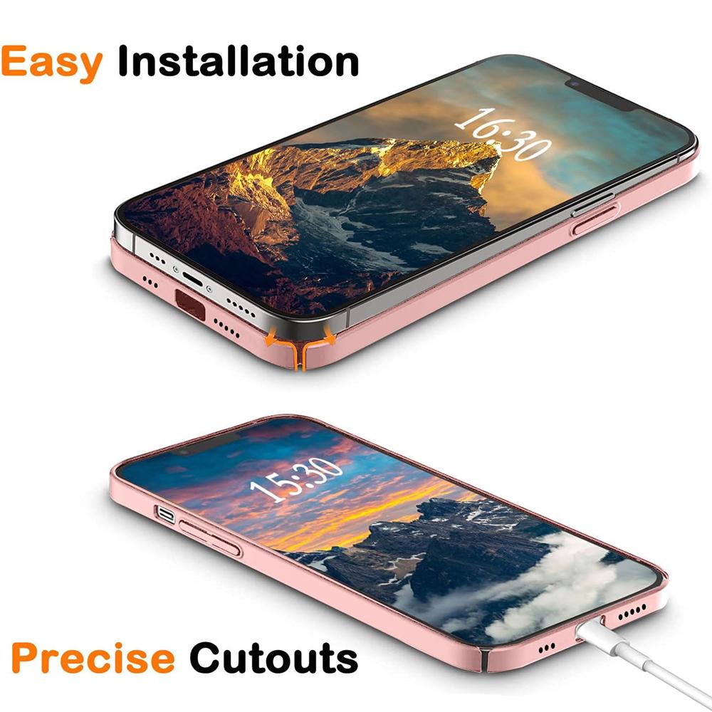 IPhone 16e 16 15 14 13 12 11 Pro Xs Max X Xr Se 7 8 Plus İçin Ultra İnce Mat Sert PC Kılıfı Tek Renk Arka Kapak İnce Uyumlu Kabuk