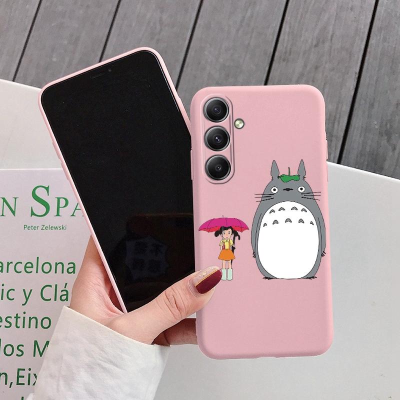 Totoro Cartoon Phone Case For iPhone Samsung A55 S24 FE S25 M35 Xiaomi Redmi Note 13 Pro 14C Huawei Honor Realme Shockproof Anti-Scratch Matte Cover