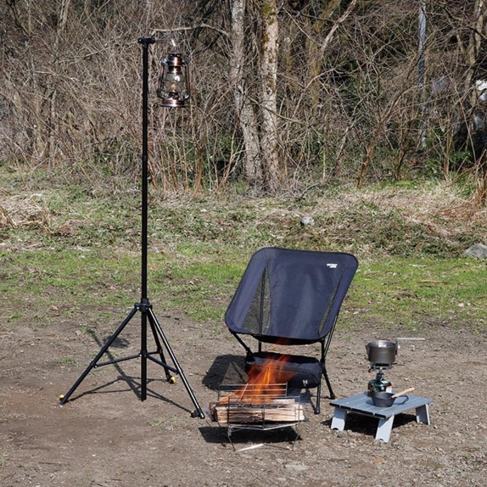 Captain Stag Uf 0042 [cs Aluminum Slide Lantern Stand Type2  Black ]