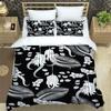 Fiori Tucano Re Regina Copripiumino Donna Vintage Floreale Set Biancheria da Letto Blu Pianta Copripiumino 2/3pz Poliestere Coperta Trapuntata