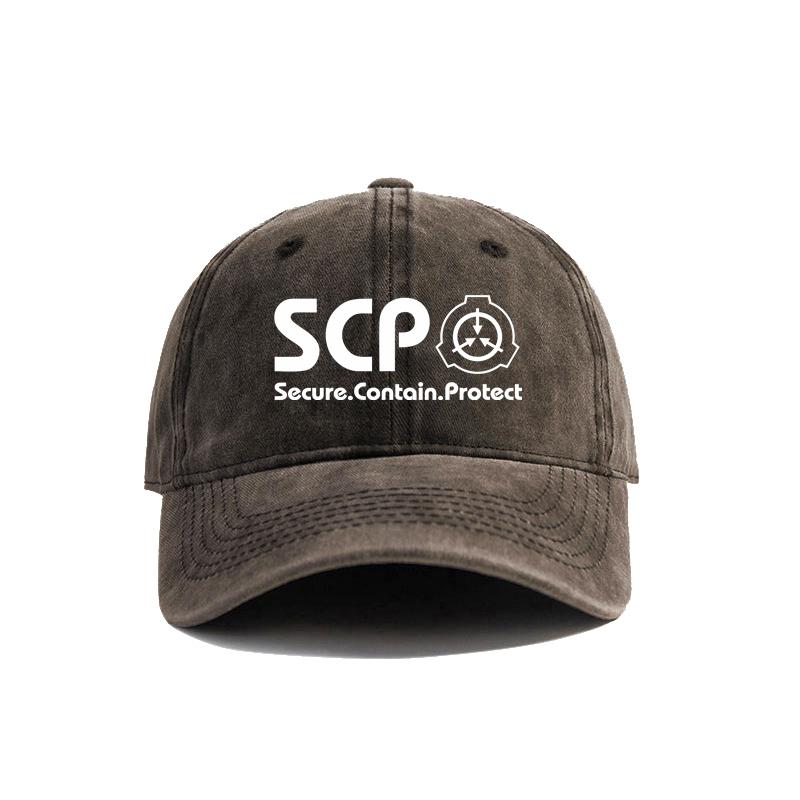 SCP Foundation Bezpečně Udržovat Chránit Baseballová Čepice Opotřebované Klobouky Čepice Unisex Retro Venkovní Letní Nastavitelná SCP Čepice MZ-153