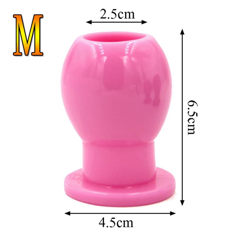 Flexible Glue Hollow Anal  Plug Massager Dilator Erotic Intimate Adult Sex Toys Masturbation