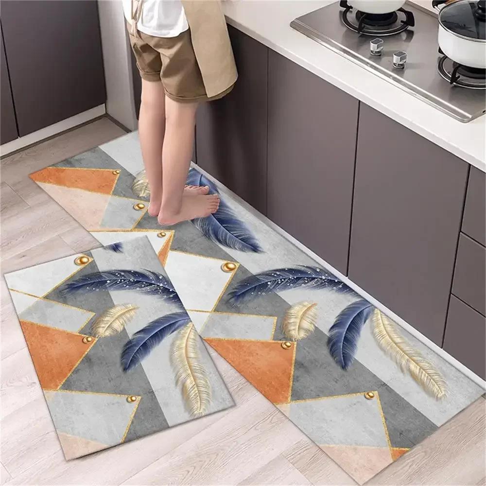 Kitchen Carpet Mats for Floor Bedroom Living Room Long Bedside Area Rug Soft Washable Carpet Anti Slip Bathroom Entrance Doormat