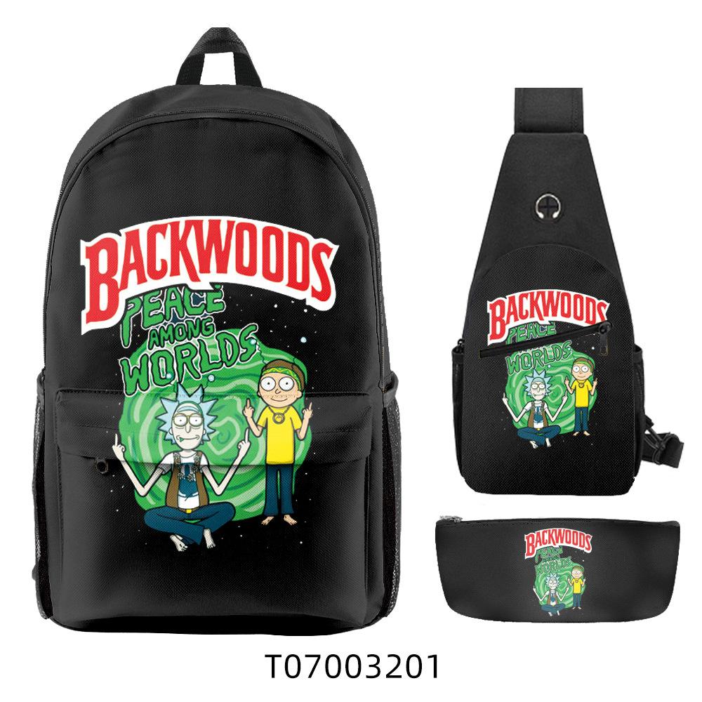 Popular Backwoods Cigar 3D Backpack Campus Student Backpack Travel Bag