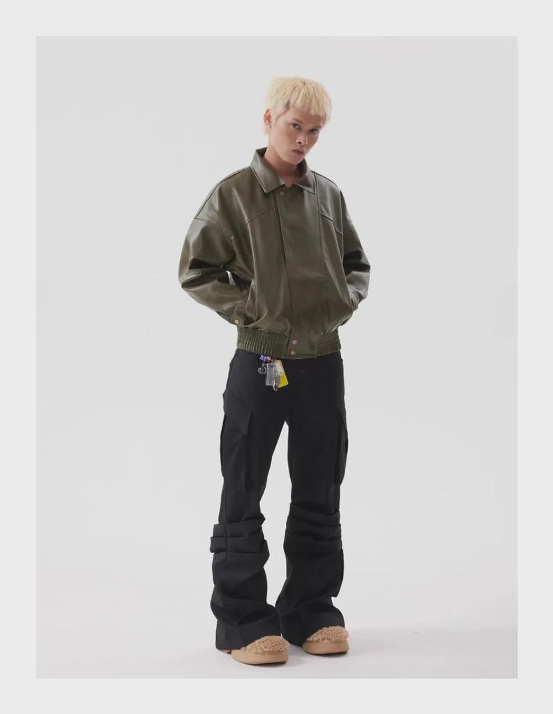 Niche Retro Wide-Leg Flared Workwear Pants - Cleanfit American Loose Commuter Trousers