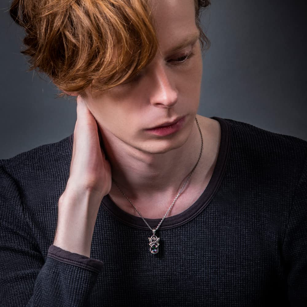 ARTEMISKINGS Crown Shield Pendant Mystic Quartz AKP0132 Silver Accessories Brand Jewelry Silver 925 [Artemis Kings] [Top Only] Men's