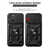 Shockproof Armor Case for iPhone 14 Pro Max Plus Windows Slide Camera Lens Protection Ring Stand Phone Cover for iPhone 14pro 14promax 14plus Cases