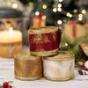 5Meters Glittering Powder Leaf Christmas Ribbon Festival Gifts Wrapping for Holiday Gifts and Christmas Tree Decoration