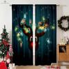 Weihnachtsverdunkelung Dekorative Vorhänge, Kinderzimmer, Schlafzimmer, Wohnzimmer, Balkon, Kann angepasst werden, 2 Stück