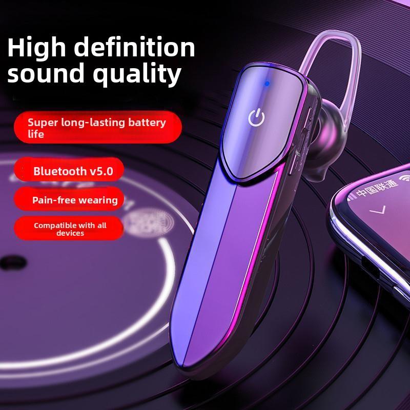 V19 Wireless Single-ear Bluetooth Headphones 5.3 True Wireless Over-ear Mini Sports Headphones