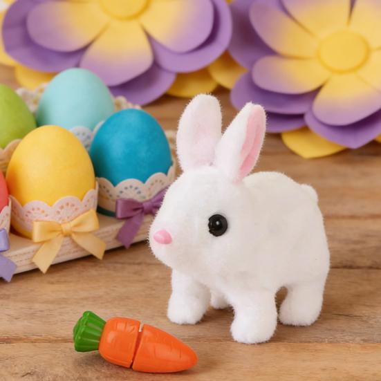 1/3Pcs Electric Plush Bunny Toy with Carrot Interactive Shaking Ears Jumping Rabbit Plushie