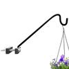 Heavy Duty Bird Feeder Pole Rotatable Planter Hook for Railing Multifunctional Swivel Planter and Feeder Hanger for Patio Garden