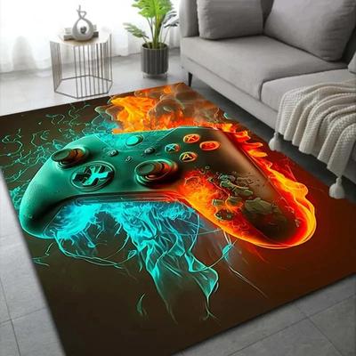 Gamer Rug Children's Room Carpet Cool Game Controller Doormat Home Living Room Bedroom Floor Mat Teens Dorm Hippie Style Mat
