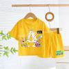 SpongeBobs T-shirt Shorts Set Kids Cute Letter A-Z Tees Pants Children Summer Outdoor Sports Short Sleeve Trousers Boy Girl Gift