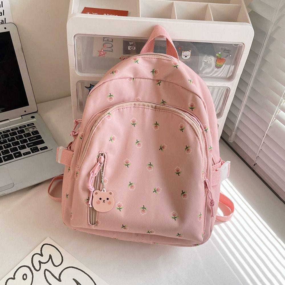 

Nylon School Bag Fashion Shoulder Bag Large Capacity Students Backpack Female