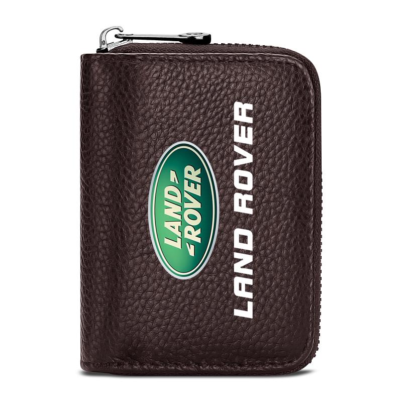 Genuine Leather Car Driver's License, ID Card, Bank Card Wallet for Land Rover Range Rover Defender Freelander Discovery 1 2 3 Evoque Rover L322 L405