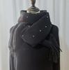New Monochrome Dotted Scarf Women's Autumn and Winter New Warm Thickened Student Korean Version Versatile Shawl