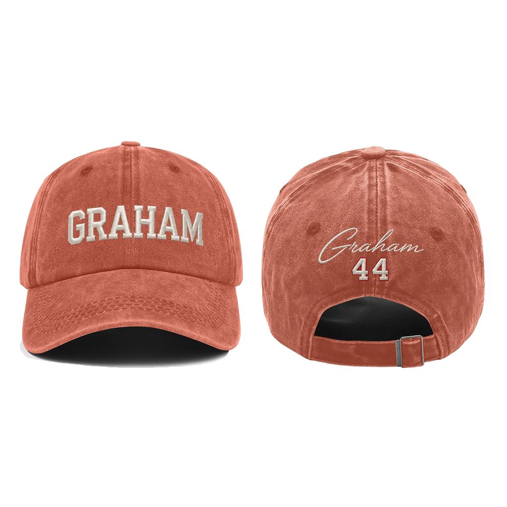 Washed Cotton Baseball Cap Vintage Soft Top Adjustable Strapback Hat Embroidered Lettering Distressed Look Classic Design