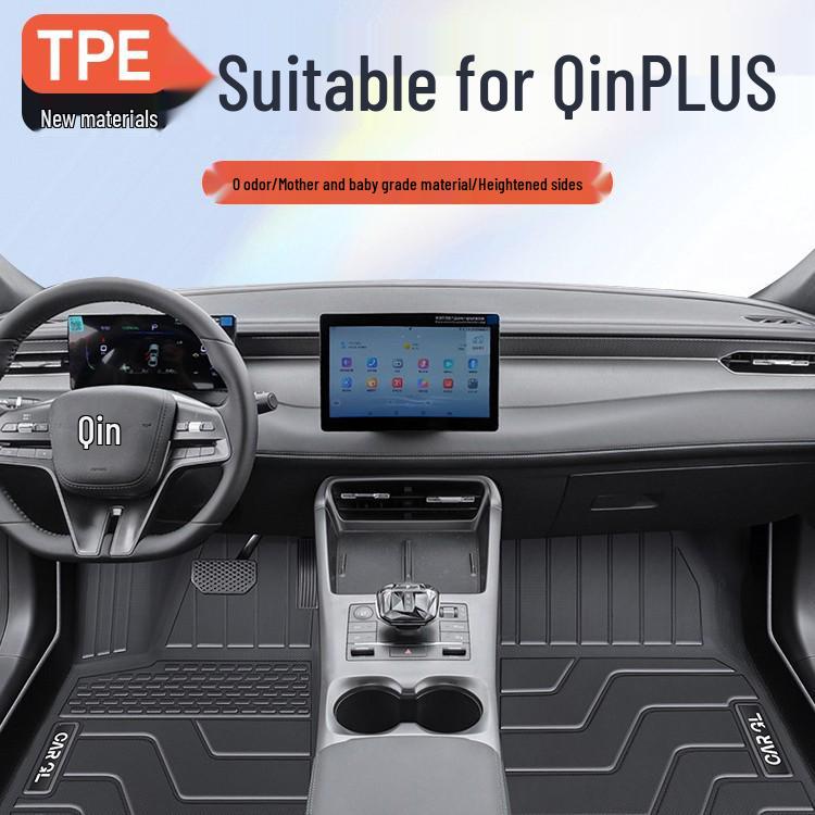 Fits 25 Models: BYD Qin PLUS TPE Full Surround Floor Mats for DMI EVs BYD Qin PLUS DMI 2025