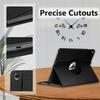 Coque de Protection - BOOLING - pour iPad 10,2 Pouces - Rotation 360° - Noir - Cuir Synthétique