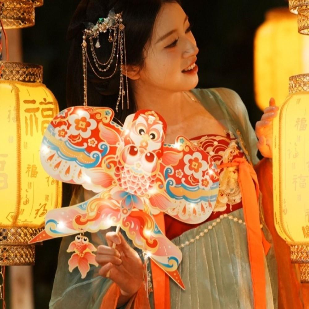 Handmade Mid-Autumn Festival lantern DIY Can Carry and Hold Portable Dragonfly Lamp  Children Toys