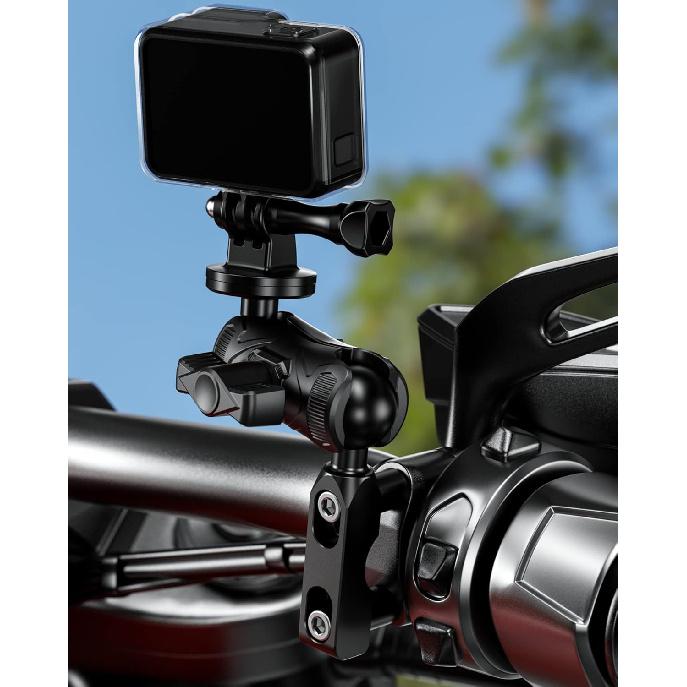 BRCOVAN Aluminum Alloy Mount Base With 1'' TPU Ball For Motorcycle Brake/Clutch Reservoir Compatible With RAM Mounts B Size 1'' Ball Double Socket