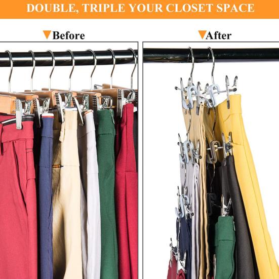 10Pcs Multifunctional Plastic S-Shape Double Hooks Clothes Hanger Accessories