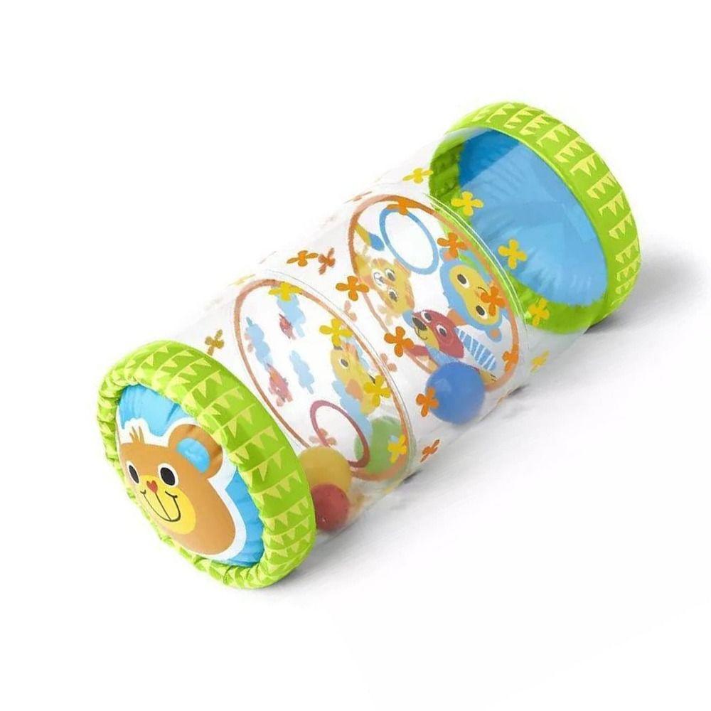 with Bell Infant Crawling Drum PVC Inflatable Baby Crawling Roller Toy Motor Skills Development
