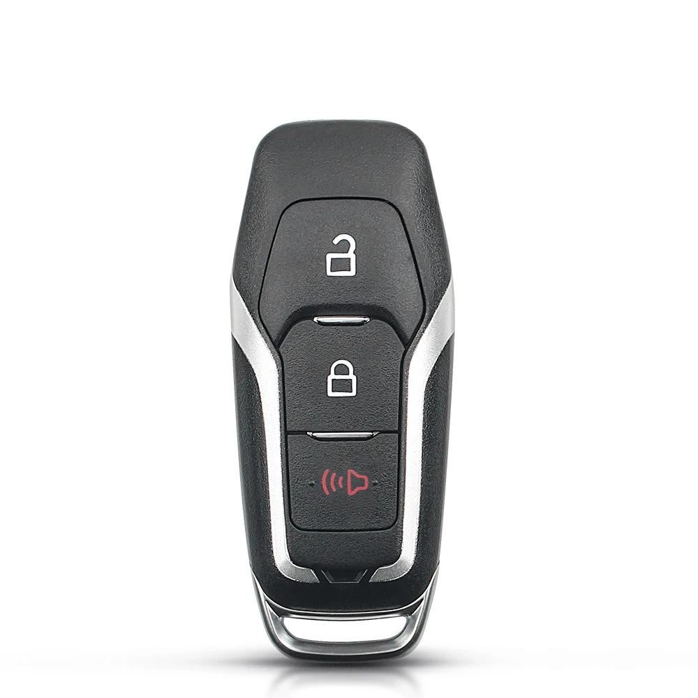 KEYYOU For 2015 2016 2017 Ford F-150 Explorer Edge Mustang Fusion Fob 3/4/5 Buttons Remote Smart Car Key Shell Case