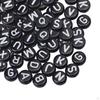 200 Pieces Acrylic Jewelry Beads 1.5 Mm Hole Loose Beads, Alphabetic Number Bead, for Key Chains
