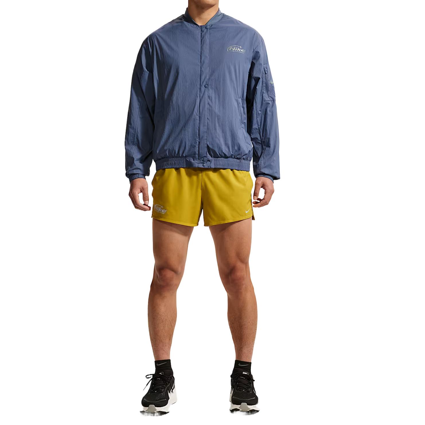 Nike Running Jackets Men s Fen Blue Stand Collar Moderate Other IO0549-491 L