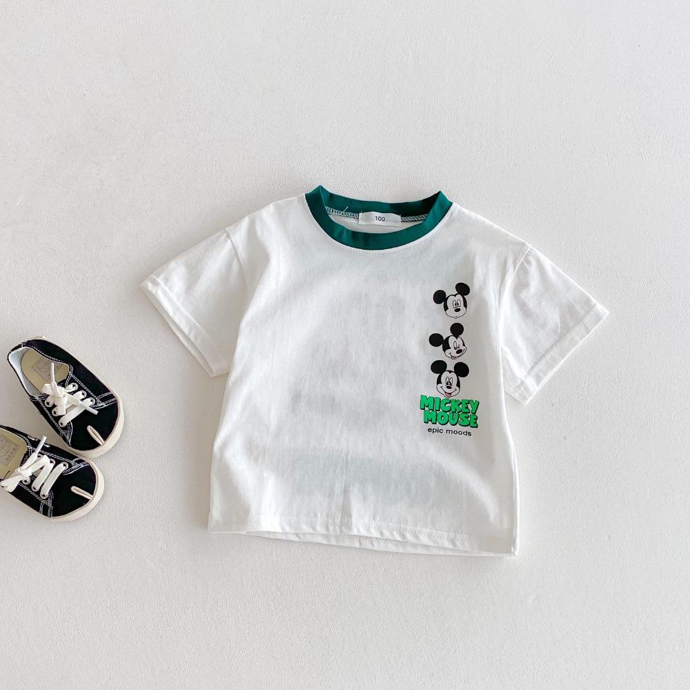 Children's Short Sleeve White Blue Greent-shirt Boys' Summer Baby Clothes Kids Boy Tops Toddler Casual Tee Shirts