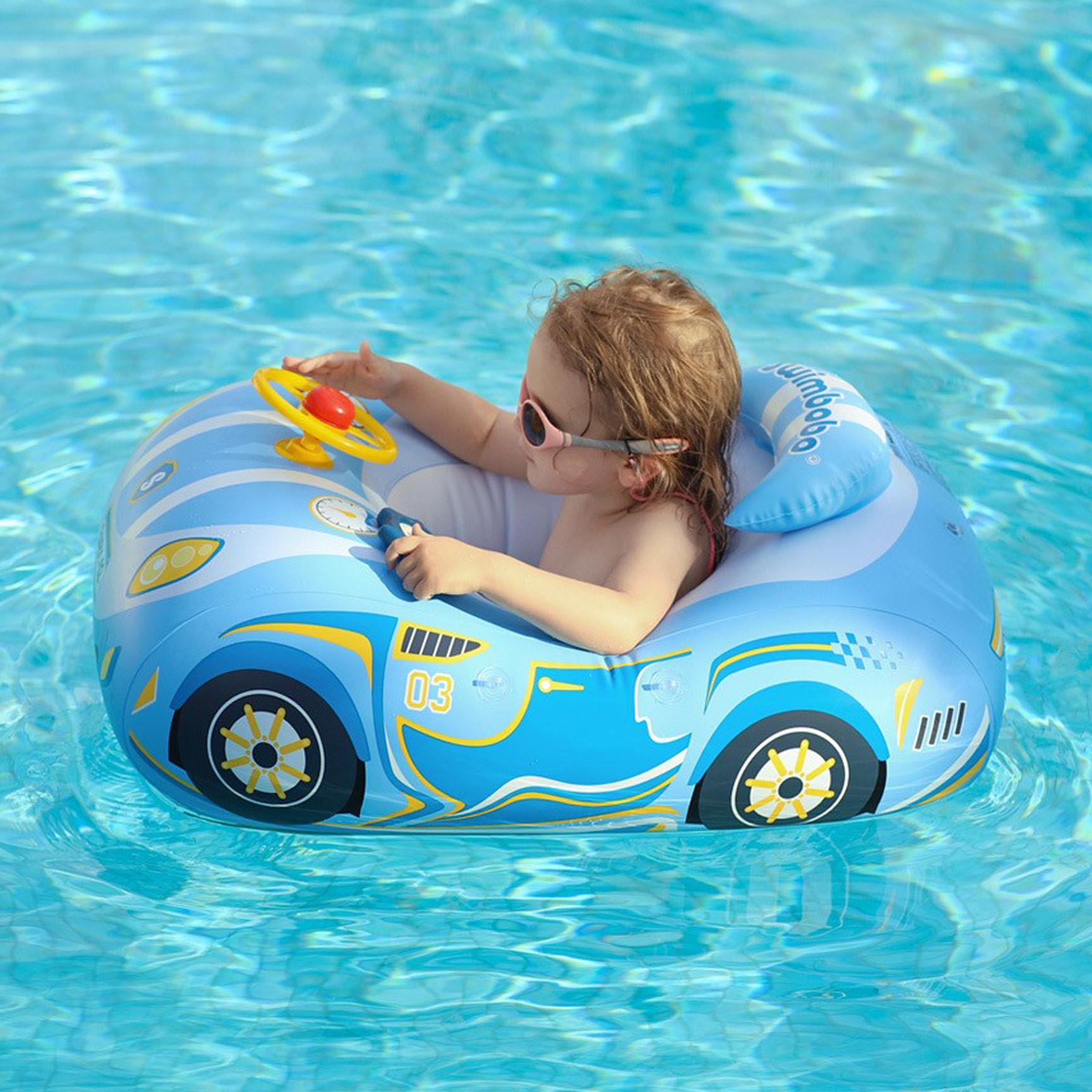 

Надувное кольцо для автокресла, Детское плавательное кольцо, Кольцо-сиденье с гудком, 1 шт., Игрушки для детского бассейна One Size синий