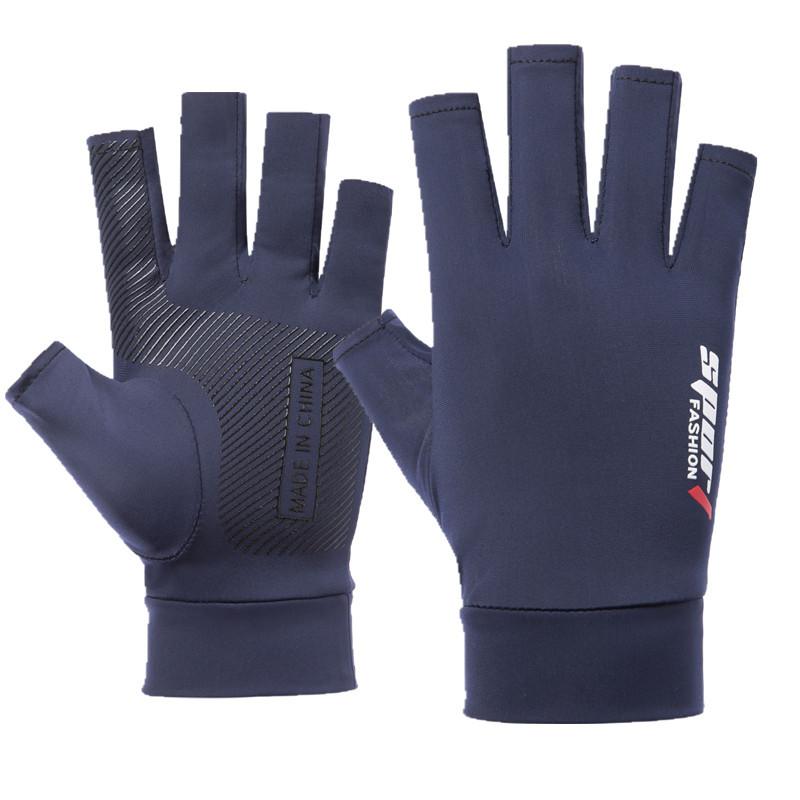 

Солнцезащитные перчатки летние ледяной шелк для вождения, велоспорта, рыбалки, нескользящие, дышащие One size