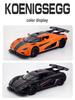 Xinao 1:32 Koenigsegg Sportwagenmodell – Schwingtür, Ton und Licht, Rückzieh-Legierungsspielzeug