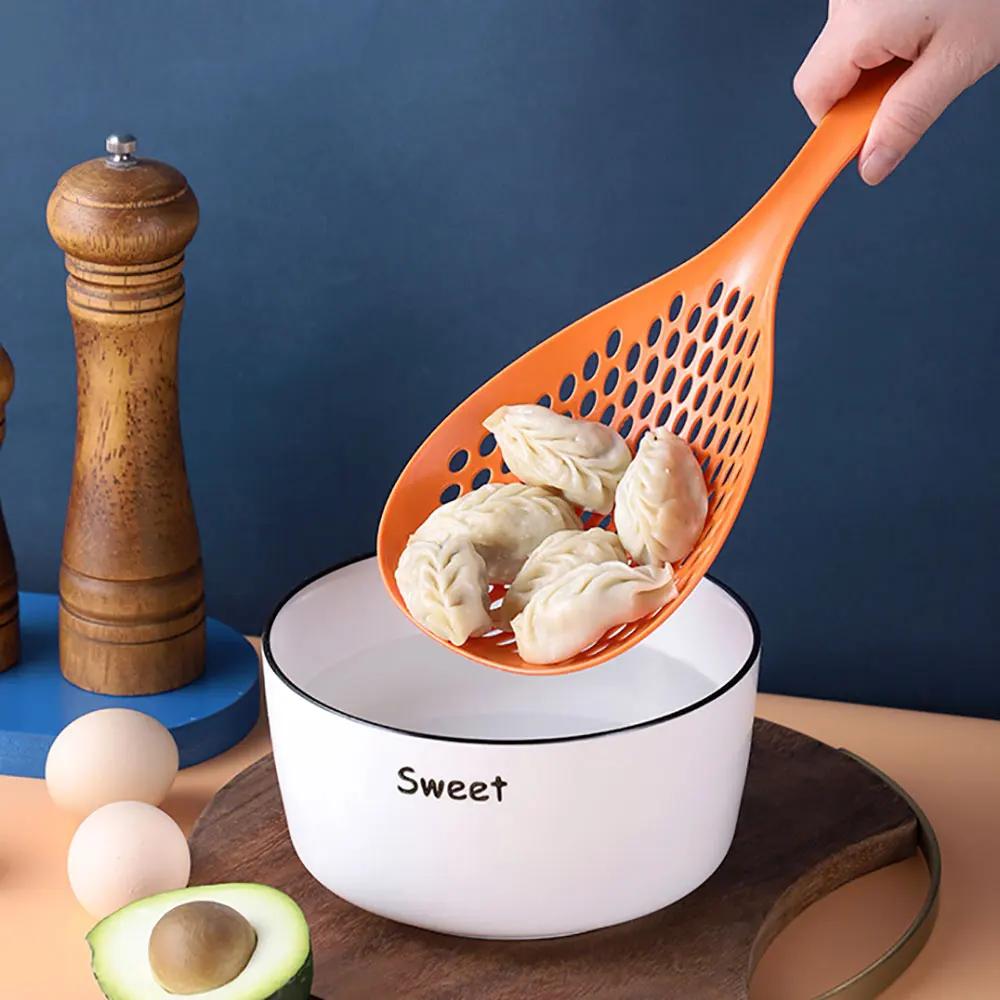 1Pc Large‑Capacity Hanging Spoon High Temperature Resistant Dumpling Leak‑Proof Strainer Spoon Not Easy Deform Kitchen Supply