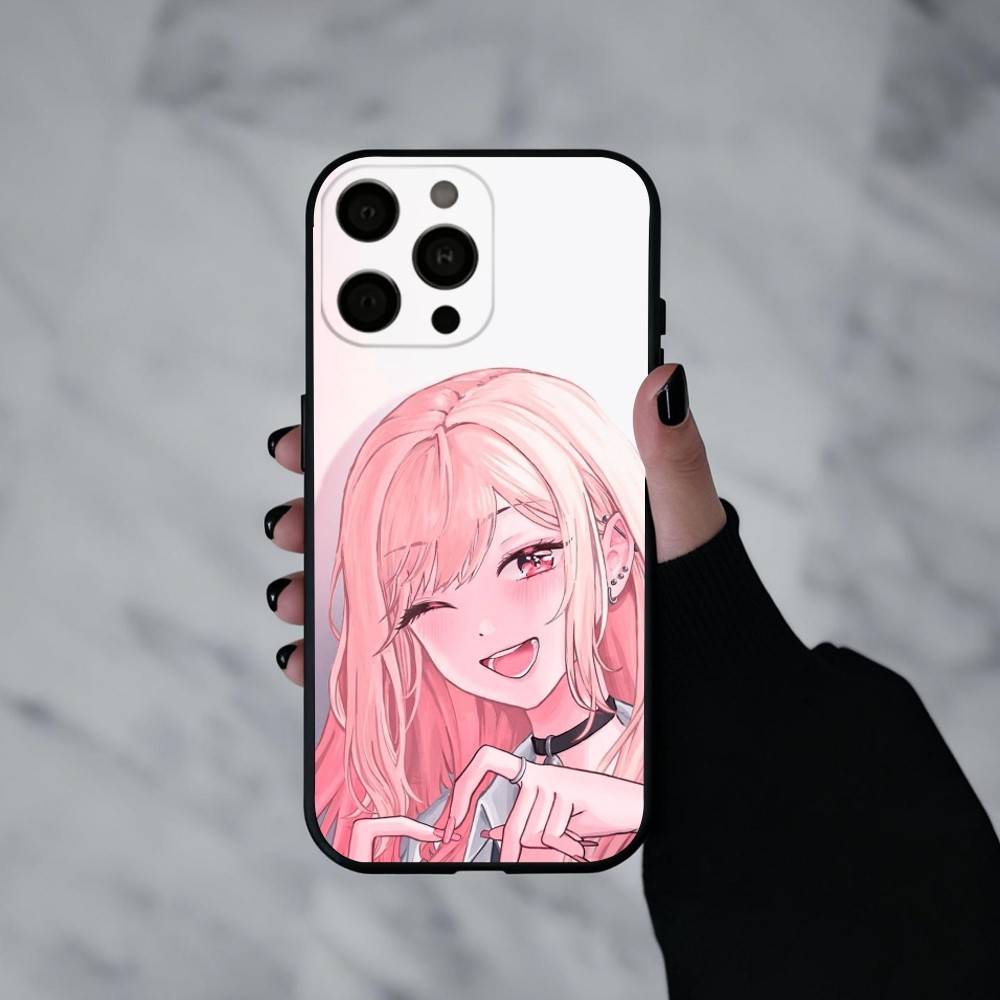Mein Dress Up D-Darling M-Marin K-Kitagawa Handyhülle Für iPhone 17pro, 16,15,14,13,12,11 X XR Plus,Andere Weiche Schwarze Hülle
