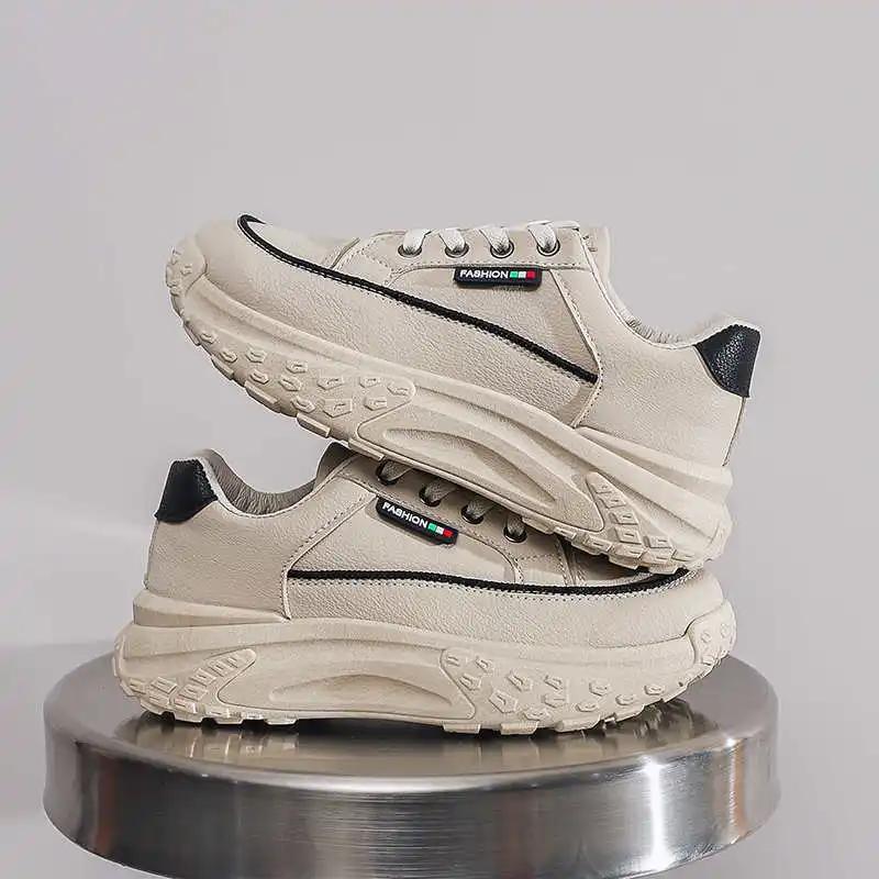 Plataform Demi-season Shoes Boots Women White Moccasin Retro Boots Sneakers Sports New Top Luxury Wide Foot Temis