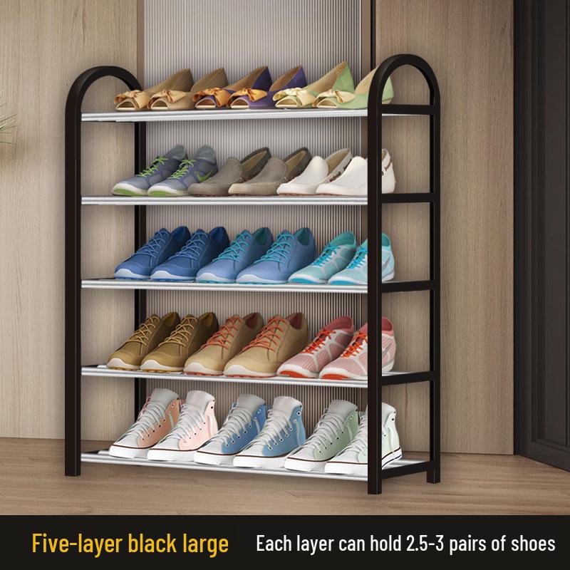 Elegant Multi-Level Metal Shoe Rack, Space-Saving and Economical Home Storage