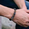 Nouveau Vintage hommes Bracelet pierre naturel bois Bracelet Homme hématite yeux de tigre Braslet noix de coco perle Brazalete Pulsera Hombre