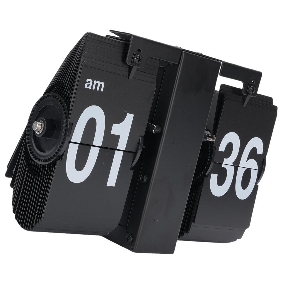 Automatic Flip Clock 12 Hours Vintage Quiet Desktop Clock for Living Room Office Gift