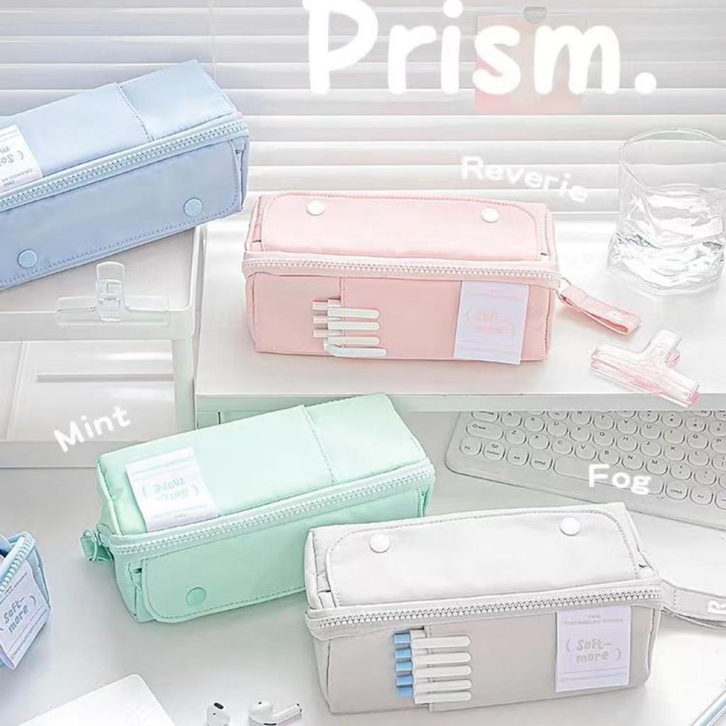 Simple Student Stationery Business Canvas Pencil Case Large Capacity Stationery Tool Pencil for Elementary School High School College Office Workers