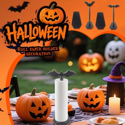 Paper Towel Holder - Halloween Decor For Kitchen And Bathroom - Gothic Home Decor For Oddities And Curiosities - Goth Accessories For Countertop Stand