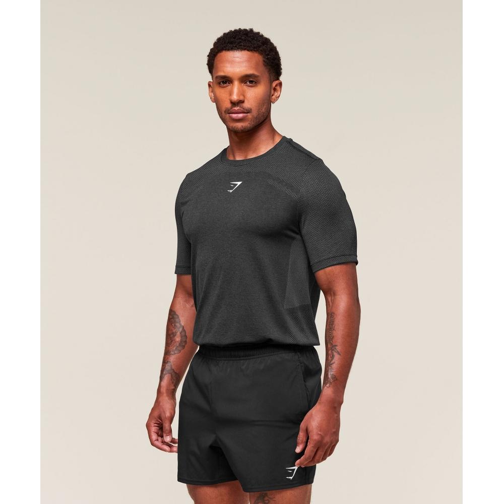 Gymshark LighTweighT Seamless T shirT Black silhoueTTe Grey A2c7m Bbmw